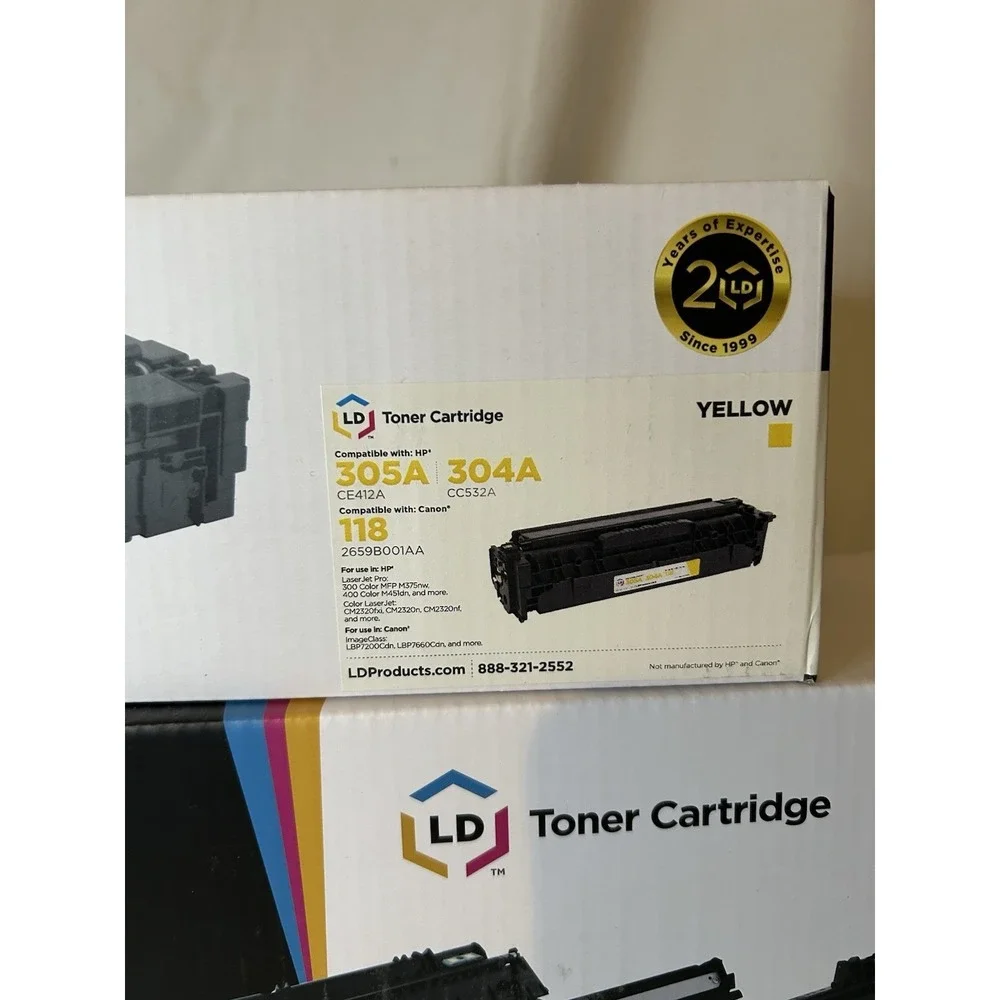 LD Toner Compatible Replacements HP 305A 304A Cannon Black Yellow Magenta Cyan